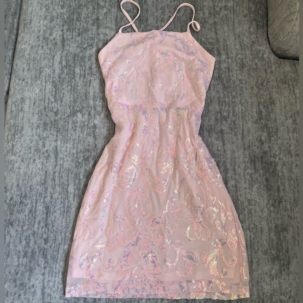 Small Pink Windsor Sequin Mini Dress